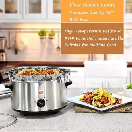 32 Counts Slow Cooker Liners Small Size 11 x 16 Inch Kitchen Disposable Cooking Bags Fits 1 to 3 Quarts Safe for Oval or Round Pot -2Pack B09VFJN2SB
