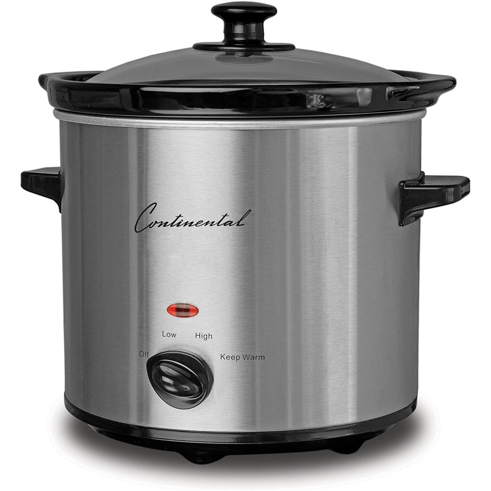 Continental Electric CP43729 Slow Cooker 2 Quart Silver B002WSVYM6