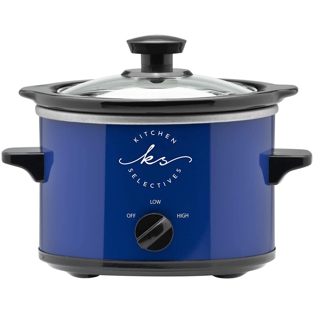 Kitchen Selectives Cobalt Blue 1½ Quart Round Slow Cooker B08T6JFT57