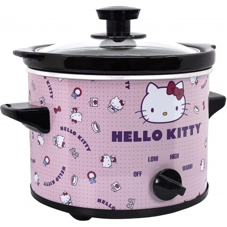 Uncanny Brands Hello Kitty 2qt Slow Cooker Cook With Your Favorite Kitty Character B09ZQ1ZH6V