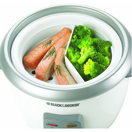 Black & Decker RC3406 3-Cup Dry 6-Cup Rice Cooker and Steamer White B000UWD9OW