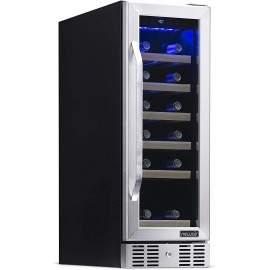 NewAir Built-In Wine Cooler and Refrigerator 19 Bottle Capcity Fridge with Triple-Layer Tempered Glass Door AWR-190SB black stainless steel B01M8QWU8X