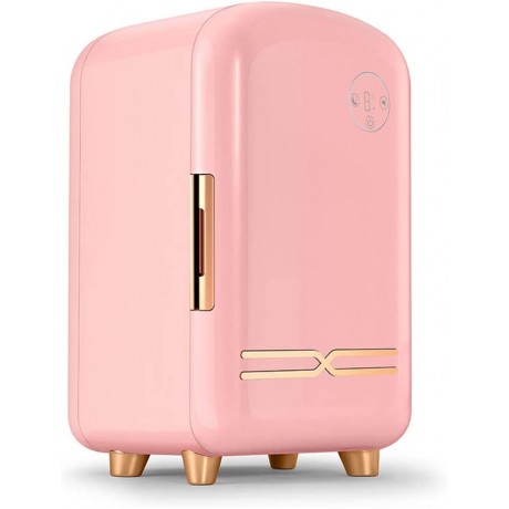 YUPP 12V Mini Makeup Fridge Portable Cosmetic Refrigerator Compact Glass Panel Led Light Cooler Warmer Freezer Home Car Use Color : Pink B09W9NYTWV