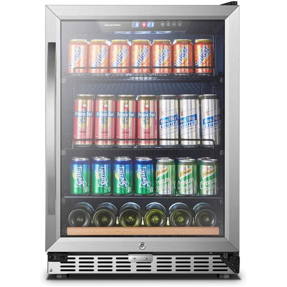 24 Inch 110 Cans Sinoartizan Built-in Beverage Cooler Refrigerator B07SV1LCC3