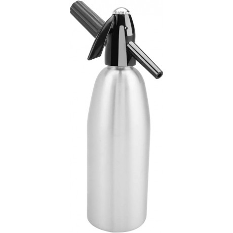 KUIKUI Soda Stream Bottle Fashionable Attractive Aluminum Soda Water Bottle Cup with Pressure Regulator Carbonated Water Maker 1L 9.5x24.5x33.5cmSilver B09CQ4VWN8