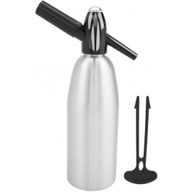 Soda Bottle Fashionable Attractive Alloy Soda Bottle Portable Siphon Carbonated Seltzer Water Maker with Pressure Regulator for Mojitos Cocktails Juice DrinksSilver B08DP3Q84Q