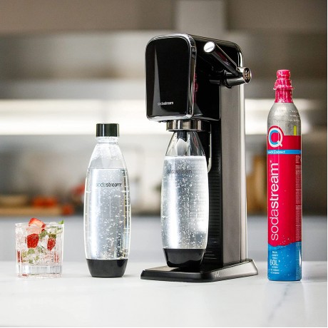 SodaStream Art Sparkling Water Maker Black with CO2 and DWS Bottle B09SM4WPLR