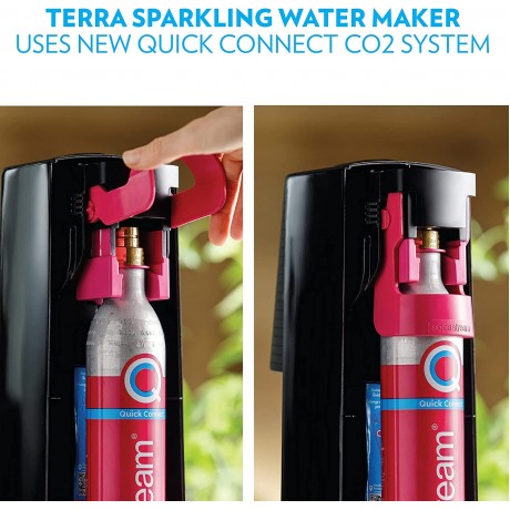 SodaStream Terra Sparkling Water Maker Misty Blue with CO2 and DWS Bottle B097TD1252