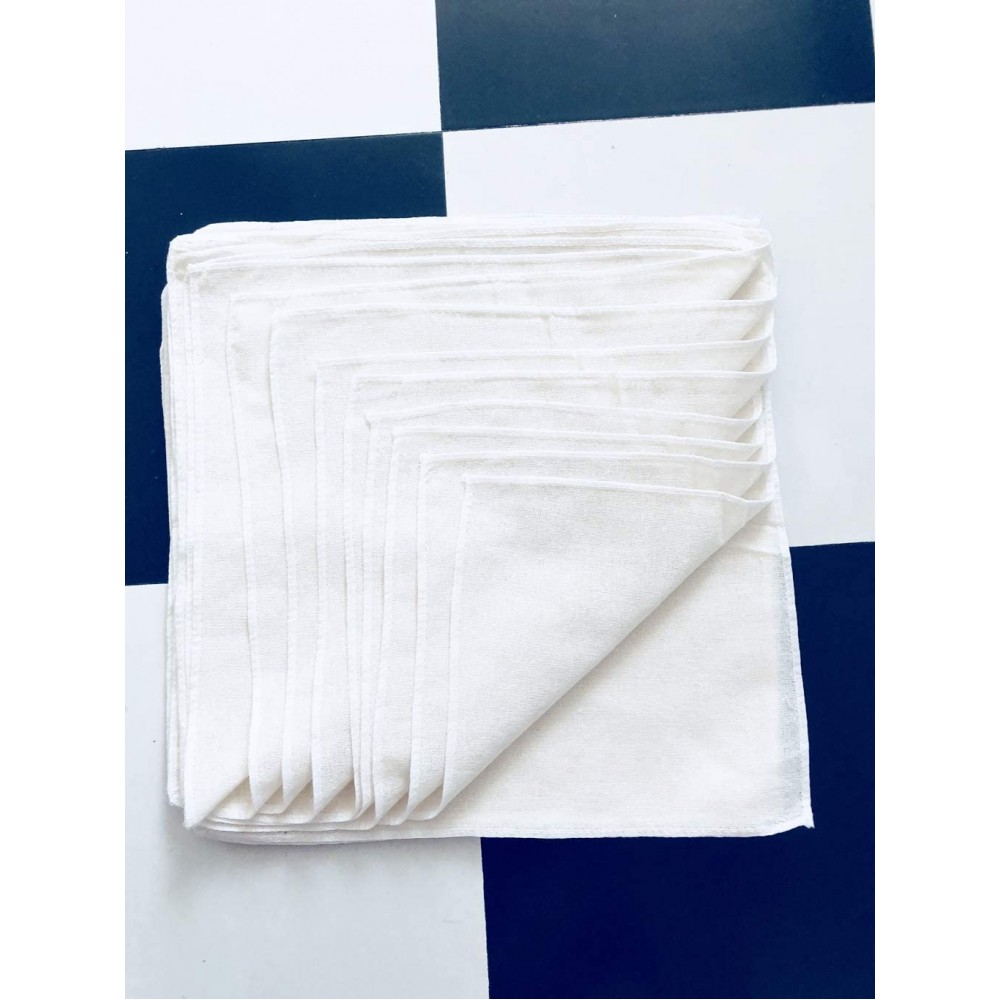King's deal 20Pcs15x15 Reusable Natural Pure Cotton Bamboo Steamer Cloth Best Quality Fabric Round Steamers Rack Gauze Pad 20 white-square B07G3RG5GG
