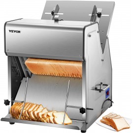 VEVOR Electric Bread Cutting Machine 31 PCS Slices with 12mm Thickness 304 Stainless Steel Commercial Toast Bread Slicer with Adjustable Inlet & Outlet Ideal for Bakery Kitchen Coffee Shop B0B4DC5XC2