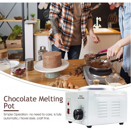 APENCHREN 0.6L Chocolate Melting Pot1 Pot 100W Chocolate Tempering Melter Machine 0~80℃ Electric Heater Melting Warming Fondue Machine B09ZPM1JVC