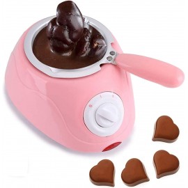 Wgwioo Electric Chocolate Melter Plastic Hot Chocolate Melting Pot Electric Fondue Melter Machine Kitchen Tool with DIY Mould Set,Pink B08NYPPM5V