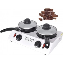 WMLBK Chocolate Melting Pot Chocolate Tempering Machine Electric Chocolate Melting Warming Fondue Pot Heater Manual Cylinder Pot for Chocolate Butter Cheese Cream Candy Milk Coffee 86-185℉ & Double Boiler Pot B09WCKK1DC