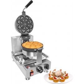 ALDKitchen Rotating Waffle Maker | Flower Petals Shape Waffles | Belgian Waffle Iron | Stainless Steel | 110V B08GFMWC2D