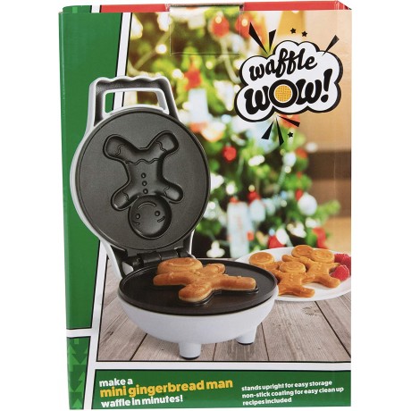 Gingerbread Man Mini Waffle Maker Make this Christmas Special for Kids with Cute 4 Inch Waffler Iron Electric Non Stick Breakfast Appliance Fun Gift for Holidays & Parties B08M6FZKGV