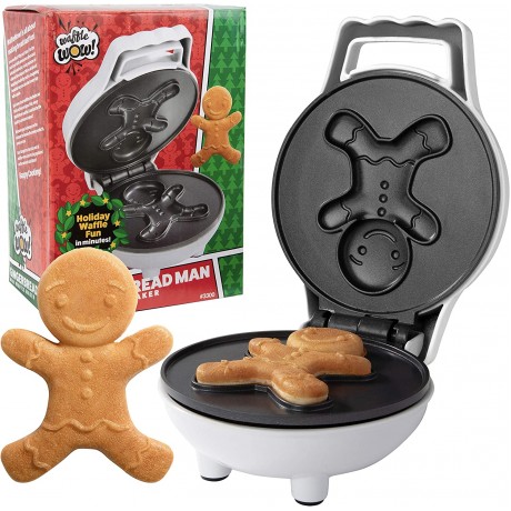 Gingerbread Man Mini Waffle Maker Make this Christmas Special for Kids with Cute 4 Inch Waffler Iron Electric Non Stick Breakfast Appliance Fun Gift for Holidays & Parties B08M6FZKGV
