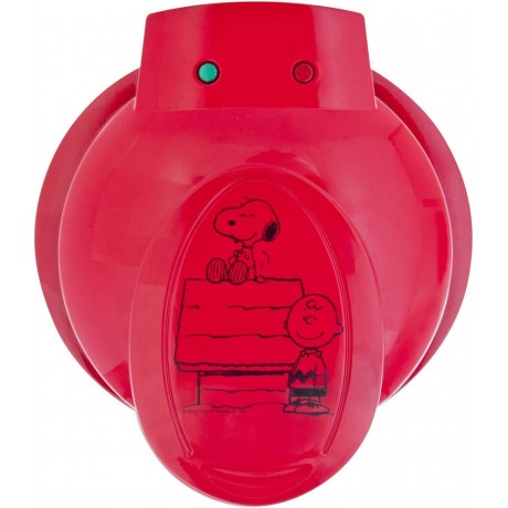 Smart Planet WM‐6S Peanuts Snoopy and Charlie Brown Waffle Maker Red B00O37VG54