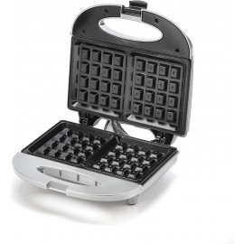 Zenith Electric Indoor Waffle Grill Maker with Zera Non-Stick Grilling Plates Countertop Bread Toaster Easy Storage & Clean Perfect for Breakfast Grilled Cheese Egg & Steak Platinum Silver B0B2KK82CS