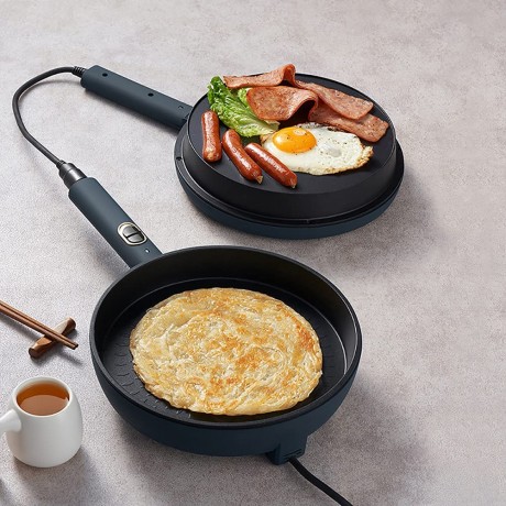 JJINPIXIU Breakfast Machine Multi-Function Frying Pan Double-Sided Heating Pancake Machine Handheld Pancake Machine Deepening and Removable Suitable for Steak Pizza Sandwiches Barbecue B09HS9V5HZ