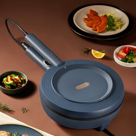 JJINPIXIU Breakfast Machine Multi-Function Frying Pan Double-Sided Heating Pancake Machine Handheld Pancake Machine Deepening and Removable Suitable for Steak Pizza Sandwiches Barbecue B09HS9V5HZ