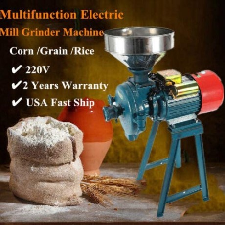 220V 1500W Electric Dry Flour Grinder Machine Feed Flour Mill Cereals Grinder Animal Food Rice Corn Grain Wheat Machine Grain Funnel USA Mill Grinder Cereals Corn Grain Dry Wheat Feed + Funnel B08DCTFK5Z