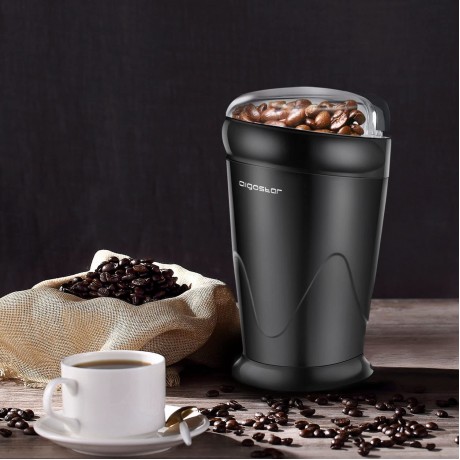 Coffee Grinder Electric 60g 2oz Large Capacity Aigostar Coffee Bean Grinder Spice Grinder with One Touch Operation Cleaning Brush Included Black B07G84TNJQ