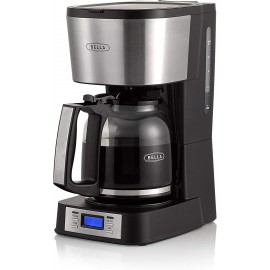 BELLA 14755 12 Cup Coffee Maker with Brew Strength Selector & Single Cup Feature Stainless Steel B07HRVNM7T