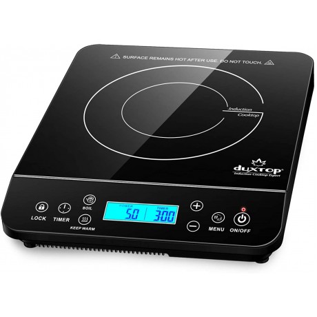 Duxtop Portable Induction Cooktop Countertop Burner Induction Hot Plate with LCD Sensor Touch 1800 Watts Black 9610LS BT-200DZ B07KSNTSVR