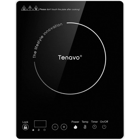 Tenavo 1800W Portable Induction Cooktop Induction Hot Plate Induction Burner with Sensor Touch Single Induction Cooktop 10 Power and Temperature Levels B09DYJG6WK