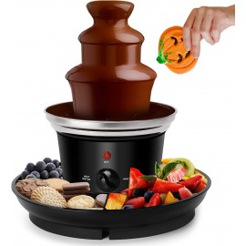 Outamateur 16-Ounce Chocolate Fondue Fountain,3-Tier Electric Melting Machine,MINI Chocolate Fountain,Hot Chocolate Fondue With Removal Fruits Nuts Treats Serving Tray,for BBQ Sauce,Ranch,Nacho Cheese,Liqueurs B09QQH3C65