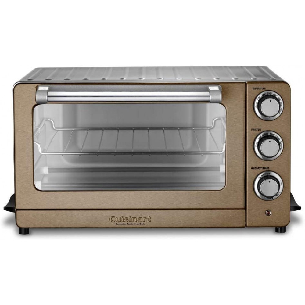 Cuisinart TOB-60N1CS Convection Toaster Oven Broiler 19.1L x 15.5W x 9.8H Copper Stainless Steel Renewed B08ZM6DMRS