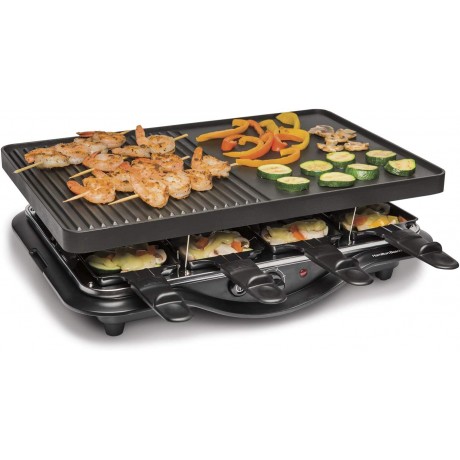 Hamilton Beach 8-Serving Raclette Electric Indoor Grill Ideal for Parties and Family Fun Black 31612-MX B07BN6CKX9