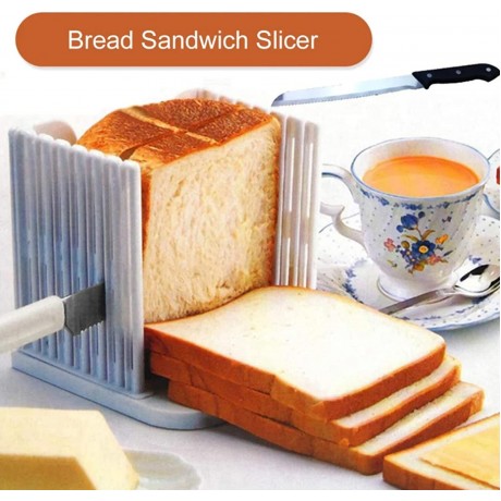 Slicers Bread Tools Baking Kitchen Foldable Toasts Guide For Homemade Toasts Cutting Adjustable Kitchen，Dining & Bar Smashed Potatoes Tool Plastic As shown One Size B0B1J95ZK5